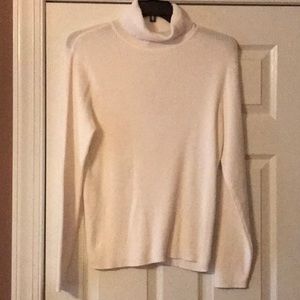 Westbound Whiteness Ribbed Knit Turtleneck